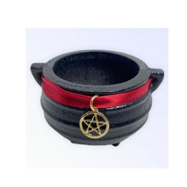 Imagem de Caldeirão Tripé Em Ferro Fundido Alça Sem Tampa Pentagrama