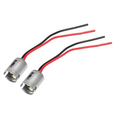Imagem de Partuto 2 peças universal 1176 BA15D soquete de lâmpada de carro - lâmpada de LED automática soquete adaptador plugue cabo de extensão - plástico metálico prateado