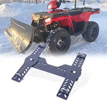 Imagem de ELITEWILL Suporte universal para arado de neve ATV com revestimento em pó preto Substitui OEM #105745 e #10-5745