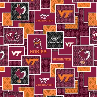Imagem de Tecido acolchoado de algodão licenciado oficial Virginia Tech Hokies todo tecido de algodão vendido por The Yard