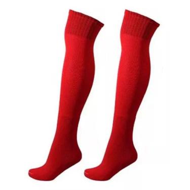 Imagem de Meiao de Futebol Winner Barcelona - Tam 37 Ao 43, Vermelho