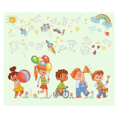 Imagem de Papel de Parede Adesivo Infantil Escola Bebe Quarto - 606pcm - Allodi