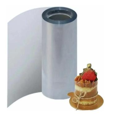 Imagem de Tira De Acetato Transparente Para Moldar Bolo 12Cmx4M (5Und) - Crystal