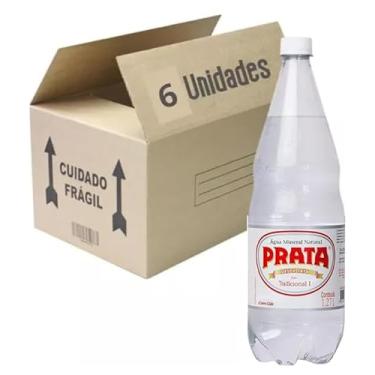 Imagem de Água Mineral Prata Natural com Gás, Garrafa PET 1,27L, Pack com 6 Unidades