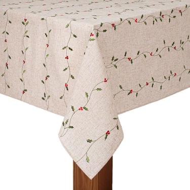 Imagem de Toalha De Mesa Copa E Cia Unité Azevinho Natural - 8 Lugares Quadrada -220 X 220 Cm