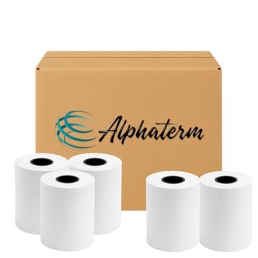 Imagem de Alphaterm Bobina Térmica para Cupom Fiscal, 80x30mm, Branco, Caixa com 10 Unidades