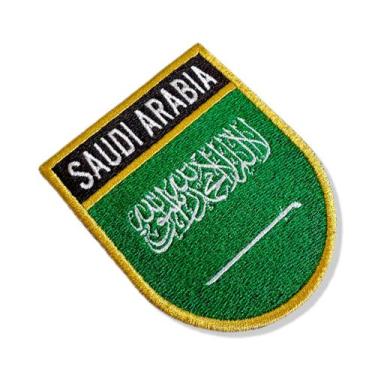 Imagem de BP0418E-001 Bandeira Arábia Saudita Patch Bordado 6,8x8,0cm - BR44