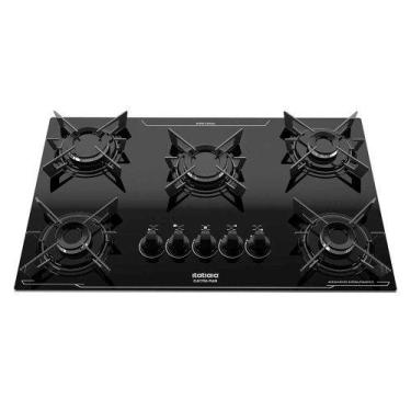 Imagem de Cooktop 5 Bocas Electra Plus Mesa de Vidro Itatiaia, Preto, Bivolt