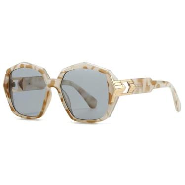 Imagem de Óculos de sol masculinos vintage degradê, óculos escuros pretos da moda, com lentes UV400, para áreas externas e femininos (TTYJ395-6)