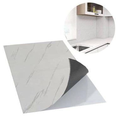 Imagem de Kit 10 Placas Autocolantes Adesivo Branco Brilhoso 60X30