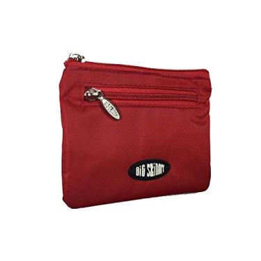 Imagem de Big Skinny Carteira masculina para moedas com capacidade para até 12 cartões, ponta de ameixa, batom vermelho