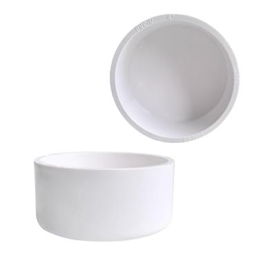 Imagem de TALEGEN Pacote com 2 tampas de extremidade de tubo de PVC de 10 cm (serve para 11,4 cm OD), 10 cm PVC Slip-On Cap Fitting Schedule 40, branco SCH 40