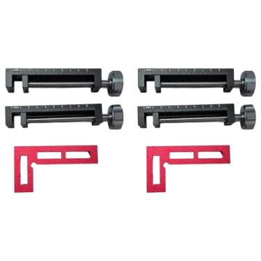 Imagem de Gralara Conjunto de grampos de canto para marcenaria, ferramenta de calibração de montagem de gaveta de liga de alumínio, 6 Peças