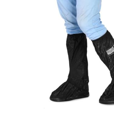 Imagem de Motocicleta Scooter Bike Cycling Sapatos Não Deslizantes Capa para Chuva de Sapatos Pretos para Dia de Neve (Código XL preto)