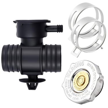 Imagem de Gargalo de enchimento do refrigerador do radiador com tampa do motor compatível com os modelos Chrysler Sebring Durango Dodge Avenger Jeep, substituição para 52028810AL 52029195AK 55116901AA