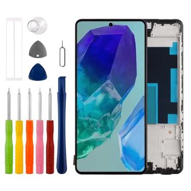 Imagem de Duotipa Tela OLED de 6,7 polegadas compatível com Samsung Galaxy M55 SM-M556B Display LCD Touchscreen Digitalizador Assembléia com kit de ferramentas de reparo, função de impressão digital com suporte
