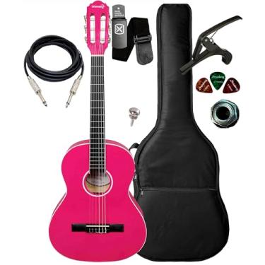 Imagem de Violão Eletroacústico Giannini N6 P/Canhoto + Acessórios (Pink Glossy)