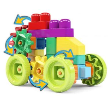 Imagem de Blocos de Montar - Imagiblocos Blocolândia Com 30 Peças - Dismat Ref MK402