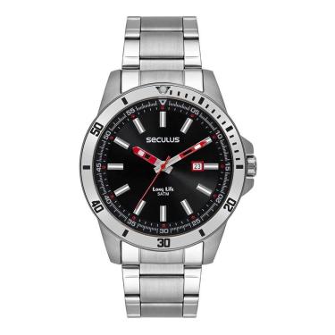 Imagem de Relógio Seculus Masculino Ref: 44204G0Svna1 Casual Prateado