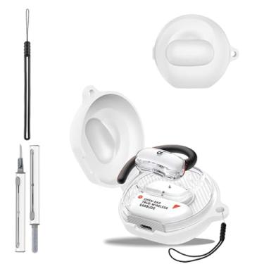 Imagem de Capa para Anker Soundcore V40i, capa protetora de silicone para fones de ouvido Anker Soundcore V40i, capa de corpo inteiro à prova de choque com proteção contra arranhões, com chaveiro, cordão e kit