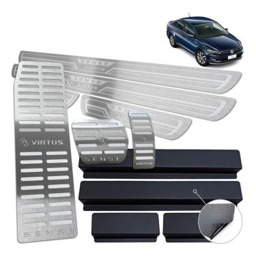 Imagem de Descanso Soleira Pedaleira Prata Baixo Relevo Virtus Sense