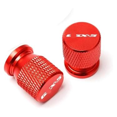 Imagem de Acessórios de tampas de haste de válvula de pneu de roda CNC compatíveis com S&uzuki GSX-S GSXS 125 150 750 1000/F/ABS GSX-S125 GSX-S750 GSX-S1000 (vermelho2)