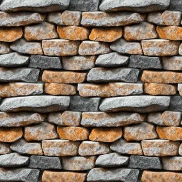 Imagem de ESSMOKO Papel de parede autoadesivo de PVC para parede de pedra marrom rachado para quarto, sala de estar, banheiro, cozinha adesivo de fundo cinza 45 * 300 cm