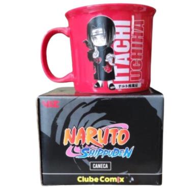 Imagem de Caneca Itachi Uchiha Cerâmica Vermelha 280Ml Oficial Naruto