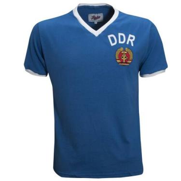 Imagem de Camisa DDR 1974 (Alemanha Oriental) Liga Retrô  Azul P, P, Azul