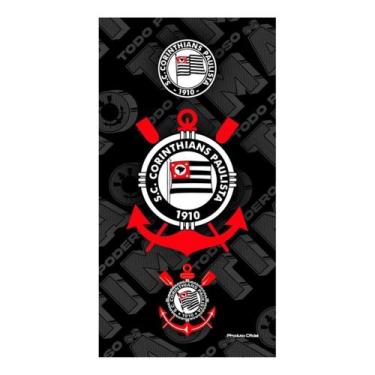 Imagem de Toalha de Banho e Praia Time Licenciada Buettner 70x140cm, CORINTHIANS