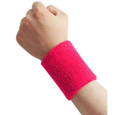 Imagem de Munhequeira Toalha Tamanho 15 cm 02 Unidades - EB, Rosa