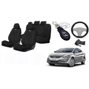 Imagem de Combo Capas Personalizado Elantra 14-18 +(Capa Volante) + Chaveiro - F
