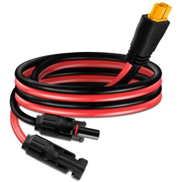 Imagem de COMeap Cabo de painel solar para Ecoflow Anker SOLIX 10AWG, compatível com plugue MC-4 para XT60, conector de painel solar, extensão adaptadora para estação de energia portátil, gerador solar RV 3,4