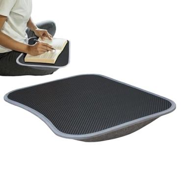 Imagem de Bandeja superior de colo para colo - mesa de colo para laptop | Mesa de colo com almofada | Bandeja acolchoada para escrita com alça | Mesa de colo portátil com almofada para sofá de trabalho e jogos