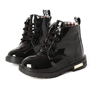 Imagem de Botas de cano curto infantis impermeáveis Martin da YWPENGCAI (infantil, infantil), Preto, 7 Toddler