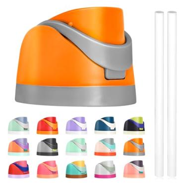 Imagem de A tampa de substituição contém canudos para garrafa de água Owala Freesip, compatível com tampa e tampa Owala, acessórios premium para garrafas de 473 ml, 680 g, 946 ml, 1134 g, à prova de vazamento