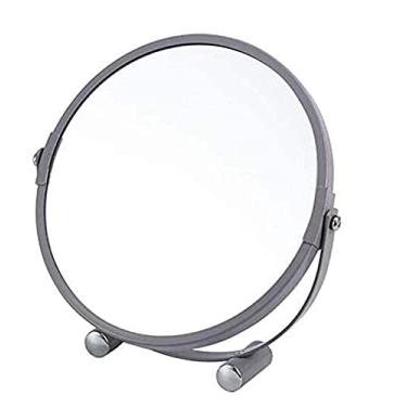 Imagem de Espelho de maquiagem pequeno, espelho de maquiagem de mesa, espelho de beleza de dois lados, ampliação 3X, espelho de cosméticos giratório de 360°, espelho de banheiro portátil