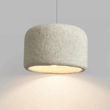 Imagem de YQSLQZZ Luminária pendente de sala de jantar estilo Wabi-sabi, lustre japonês vintage ilha de cozinha, iluminação decorativa acima da mesa de jantar, luzes de teto suspensas, altura ajustável