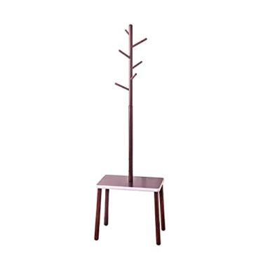 Imagem de Cabideiro vertical para cabide para uso doméstico, dois em um, para troca de sapatos, quarto, sala de estar, corredor, canto, prateleiras, cabide de escritório, usado em corredores, quartos