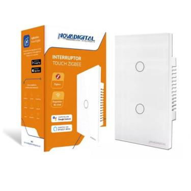 Imagem de Interruptor novadigital zigbee touch 2 botões - Nova Digital, Branco