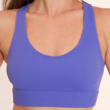 Imagem de Top Selene Sem Costura Canelado Microfibra S/ Bojo Reforçado Nadador A