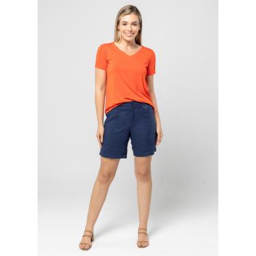 Imagem de Shorts Pau a Pique Básico de Linho Azul Marinho