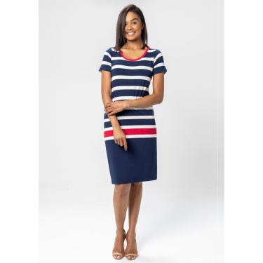 Imagem de Vestido Pau a Pique Listrado Azul Marinho