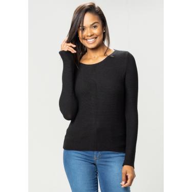 Imagem de Blusa Modal Pau a Pique Manga Longa Básica Preto
