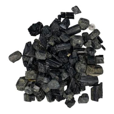 Imagem de Pedra Roladas Cascalho 1 a 2 cm Turmalina Negra Pacote 200g