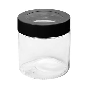 Imagem de LYOR - Pote com Tampa Preta com Visor Acrilíco 880ml Vidro