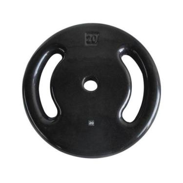 Imagem de Anilha Ferro Fundido Emborrachada Fitness Academia 20Kg - ANILHAS