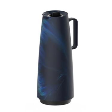 Imagem de Garrafa Térmica 1 Litro Bule Para Café Chá Leite(Azul Marmorizado)