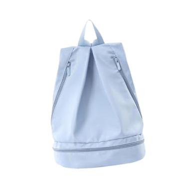 Imagem de oshhni Mochila com cordão Mochila de natação Bolsa organizadora Bolsa de equipamento portátil Mochila de praia Bolsa esportiva para ioga ao ar livre, Blue M