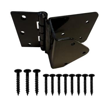 Imagem de Dobradiça de alça em U resistente de 8,5 cm para madeira tratada de 5 cm de espessura e parafusos para instalar moldura de madeira porta pesada cercas de madeira portão de jardim galpão porta de